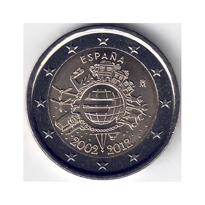 2012. 2 Euros España "X Aniversario"