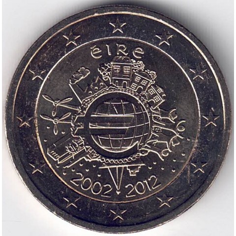 2012. 2 Euros Irlanda "X Aniversario"
