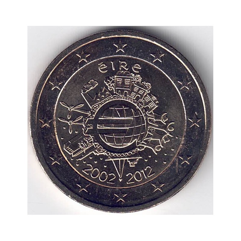 2012. 2 Euros Irlanda "X Aniversario"