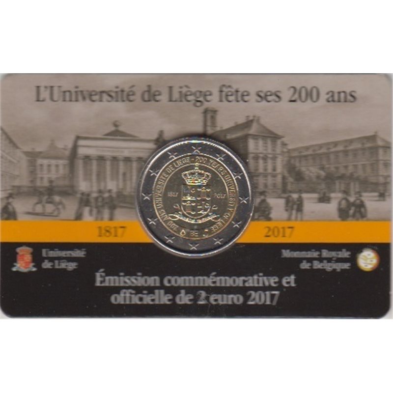 2017. 2 Euros Bélgica "Univ. Lieja"