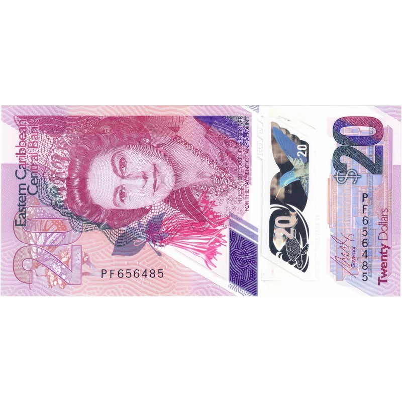 2019. 20 Dolares Caribe este. P58