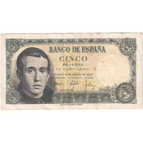 1951. 5 Ptas Jaime Balmes