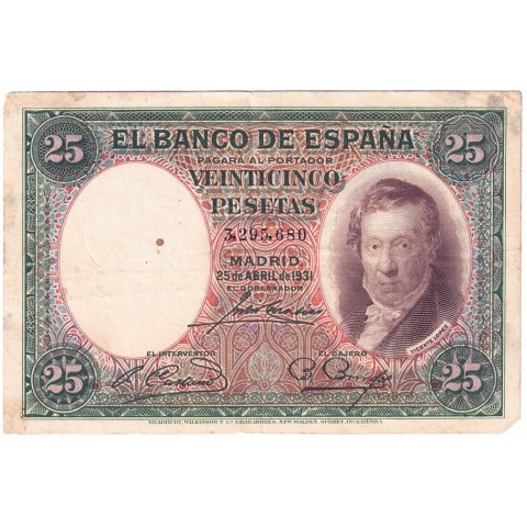 1931. 25 Ptas Vicente López