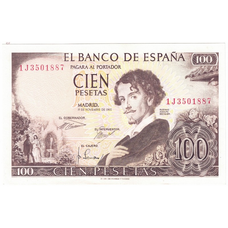 1965. 100 Ptas Gustavo Adolfo Becquer