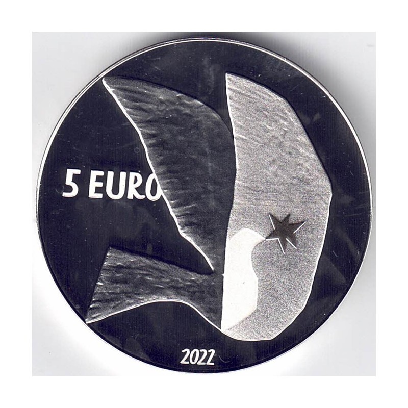2022. 5 euros Letonia. Ucrania proof