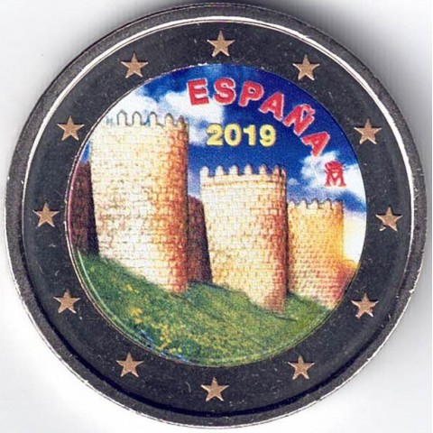 2019. 2 euros España "Muralla" color