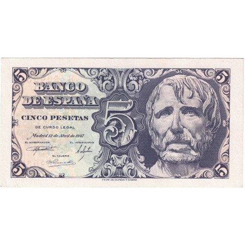 1947. 5 Ptas Seneca