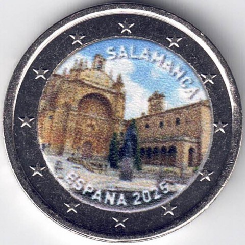 2025. 2 Euros España. Salamanca color modelo 5