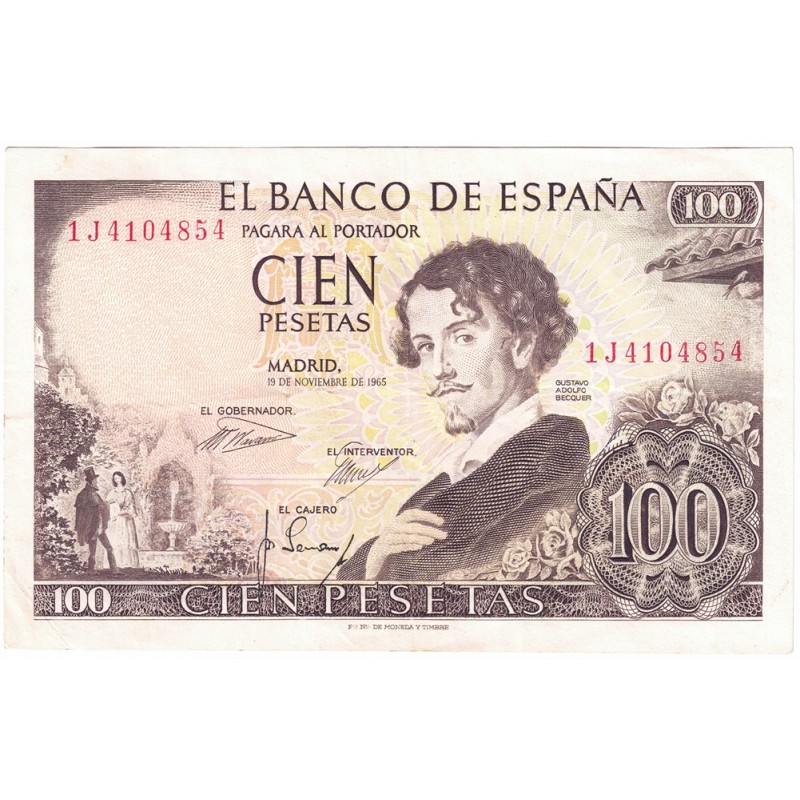 1965. 100 Ptas Gustavo Adolfo Becquer