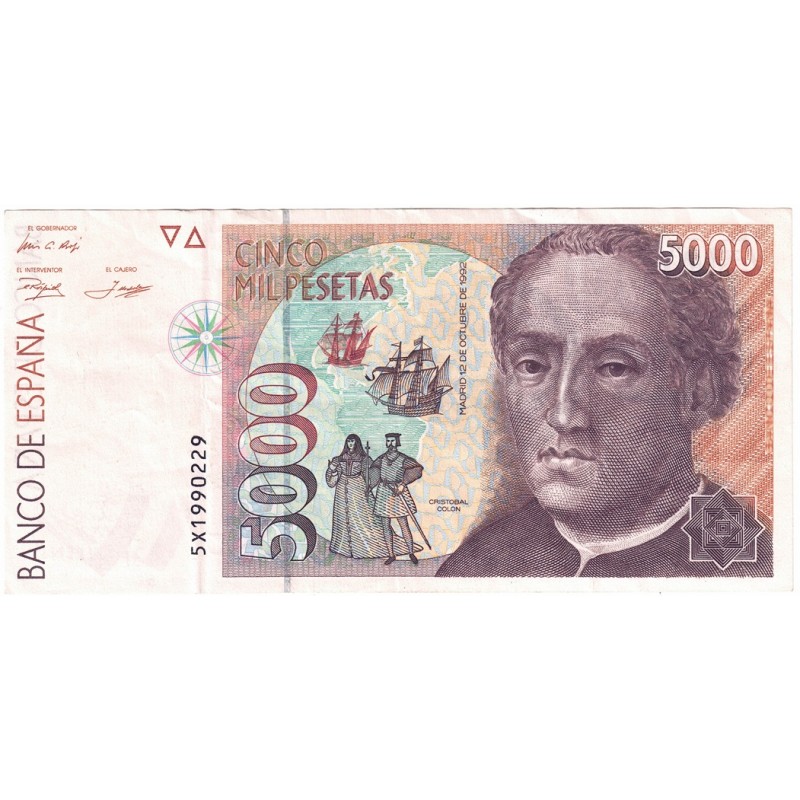 1992. 5000 Ptas Colón