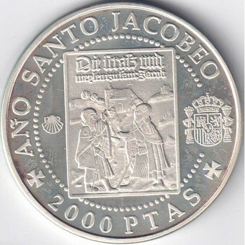 1993. 2000 Ptas Xacobeo. Peregrinos