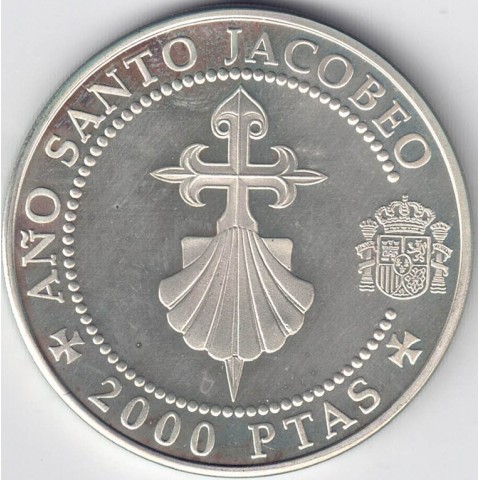 1993. 2000 Ptas Xacobeo. Cruz