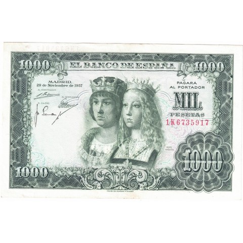 1957. 1000 Ptas Reyes Católicos