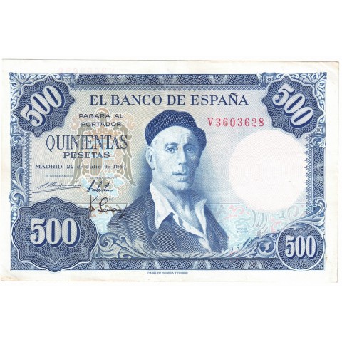 1954. 500 Ptas Ignacio Zuloaga