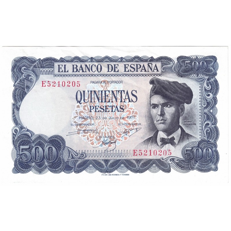 1971. 500 Ptas Jacinto Verdaguer