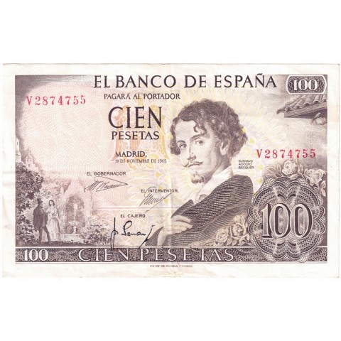 1965. 100 Ptas Gustavo Adolfo Becquer