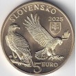 2025. 5 euros Eslovaquia. Aguila