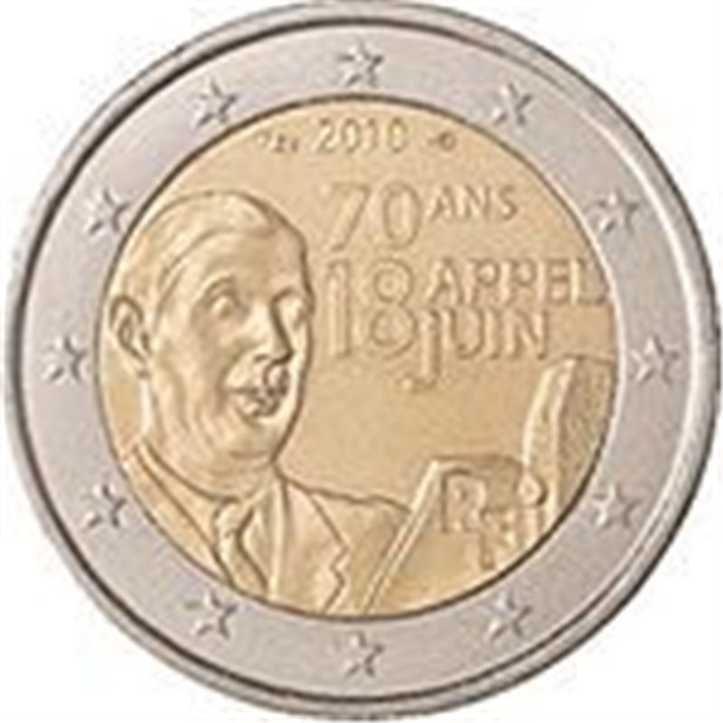 2010. 2 Euros Francia "18 de Junio"