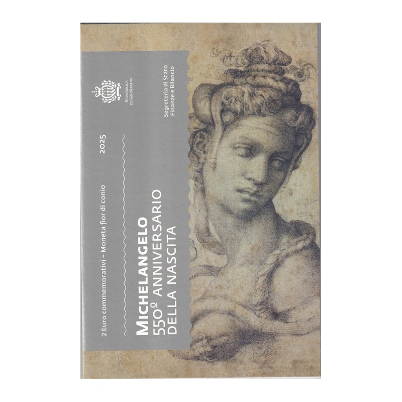 2025. 2 Euros San Marino. Michelangelo