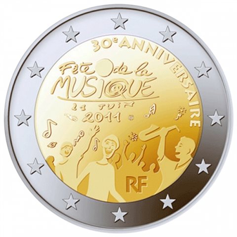 2011. 2 Euros Francia "Día Música"