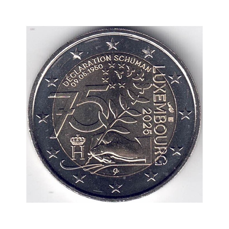 2025. 2 Euros Luxemburgo. Schuman