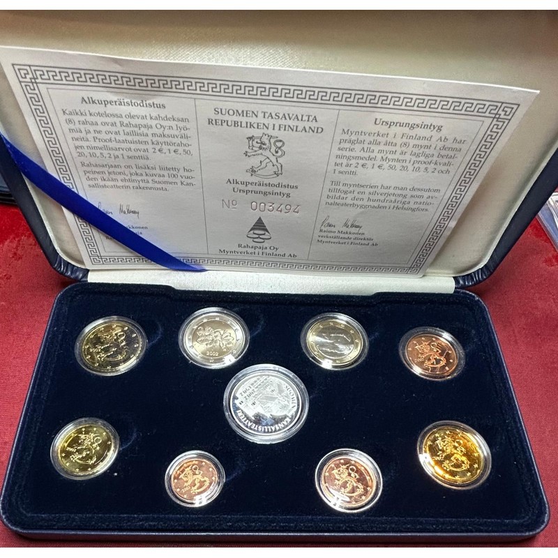 2002. Cartera euros Finlandia proof