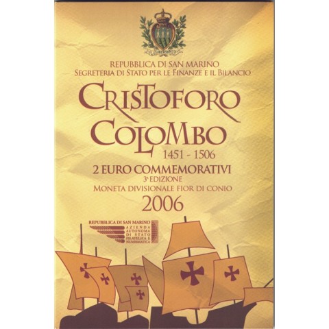 2006. 2 Euros San Marino "Colón"