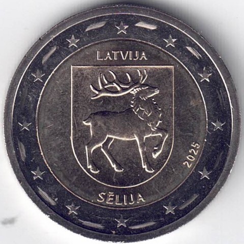 2025. 2 Euros Letonia. Selija