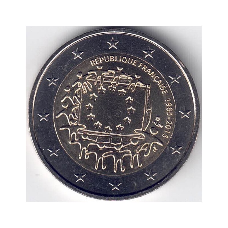 2015. 2 Euros Francia "Bandera"