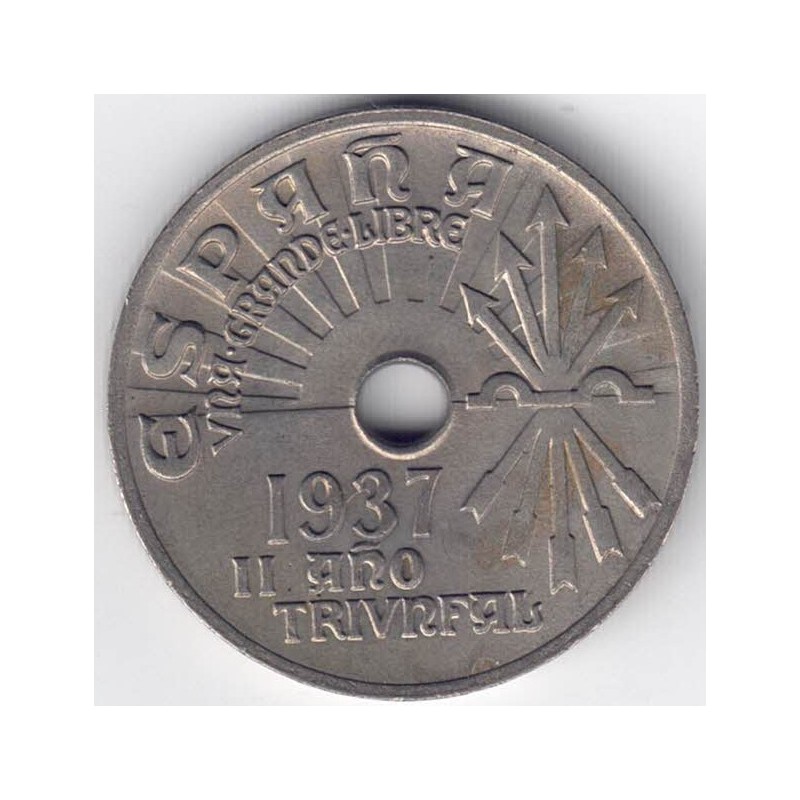 1937. 25 Centimos Franco