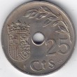 1937. 25 Centimos Franco