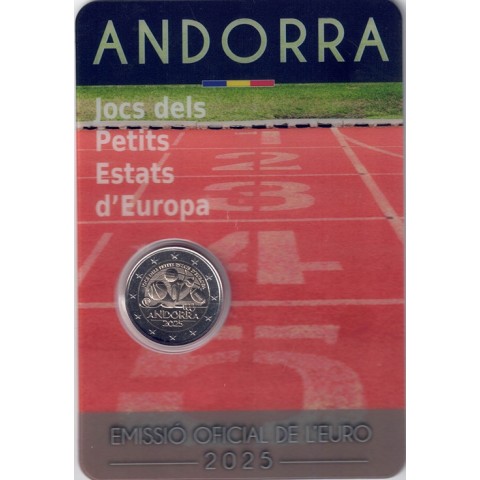 2025. 2 Euros Andorra. Juegos pequeños estados