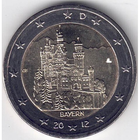 2012. 2 Euros Alemania A-Berlín "Baviera"