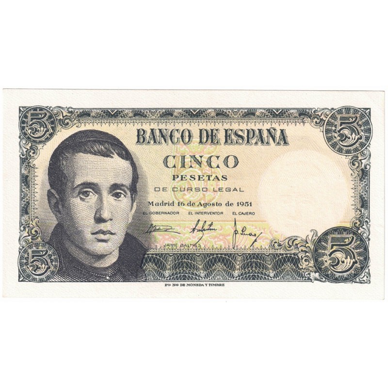 1951. 5 Ptas Jaime Balmes