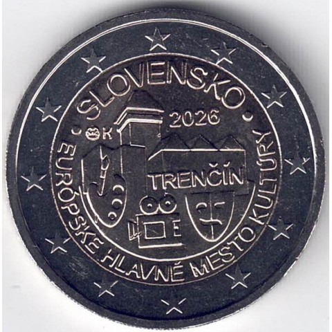 2026. 2 Euros Eslovaquia. Trencin