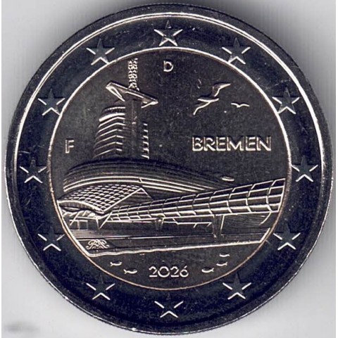 2026. 2 Euros Alemania. Bremen