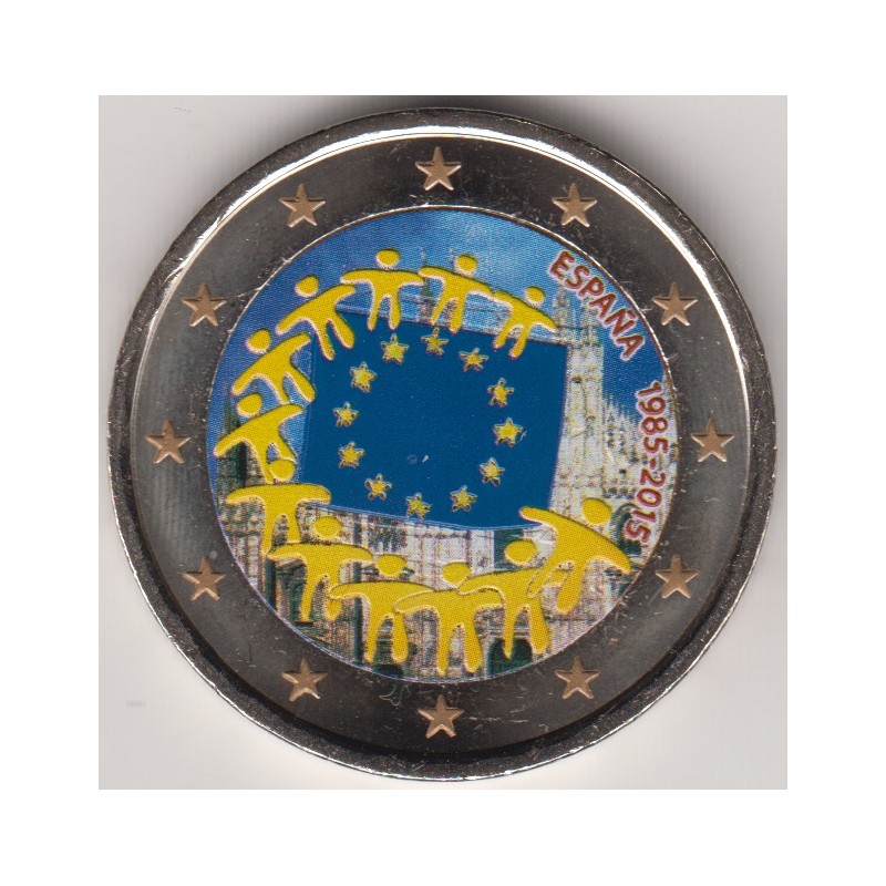 2015. 2 Euros España "Bandera" color