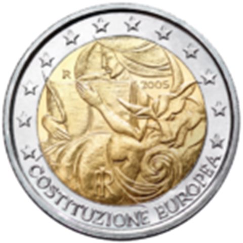2005. 2 Euros Italia "Aniversario Constitución Europea"
