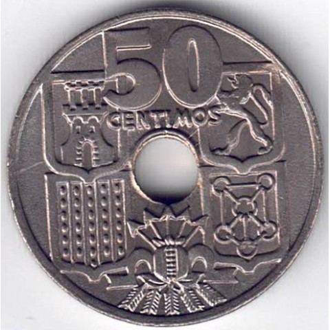 1963*64. 50 Centimos Fanco