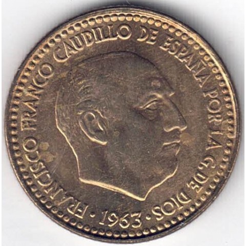 1963*64. 1 peseta Franco