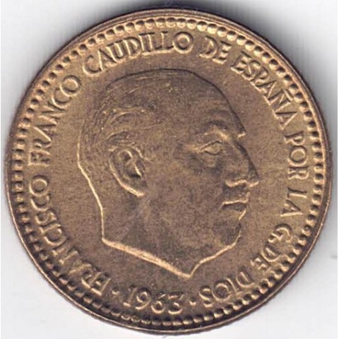 1963*65. 1 peseta Franco