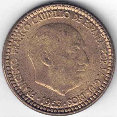 1963*67. 1 peseta Franco