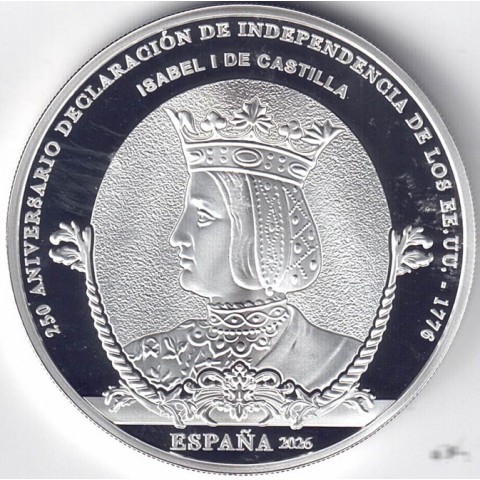 2026. Independencia EEUU. 10 euros Isabel I