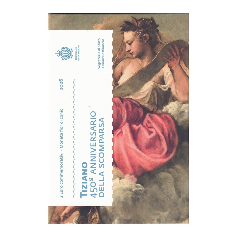 2026. 2 Euros San Marino. Tiziano