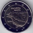 2026. 2 Euros Malta. La Valeta