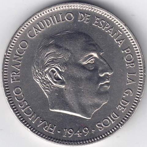 1949*49. 5 Pesetas Franco