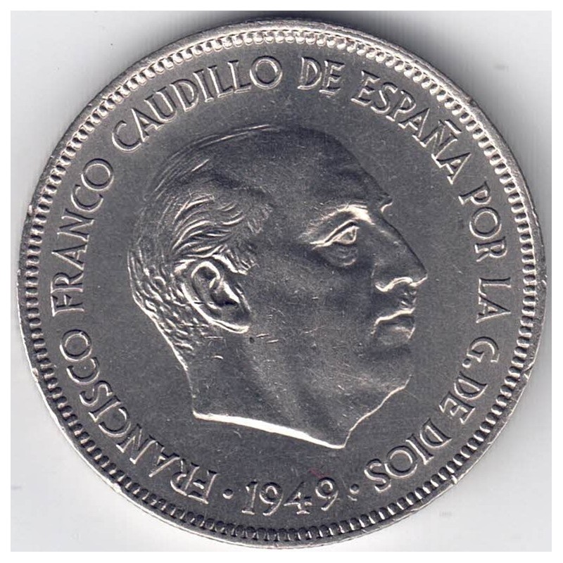 1949*49. 5 Pesetas Franco