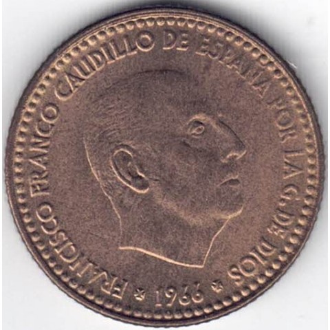 1966*67. 1 peseta Franco