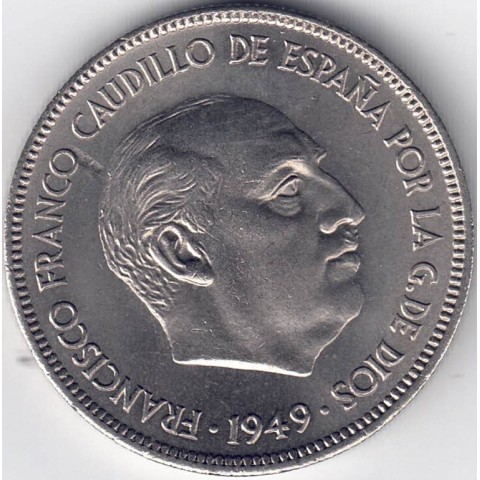 1949*50. 5 Pesetas Franco