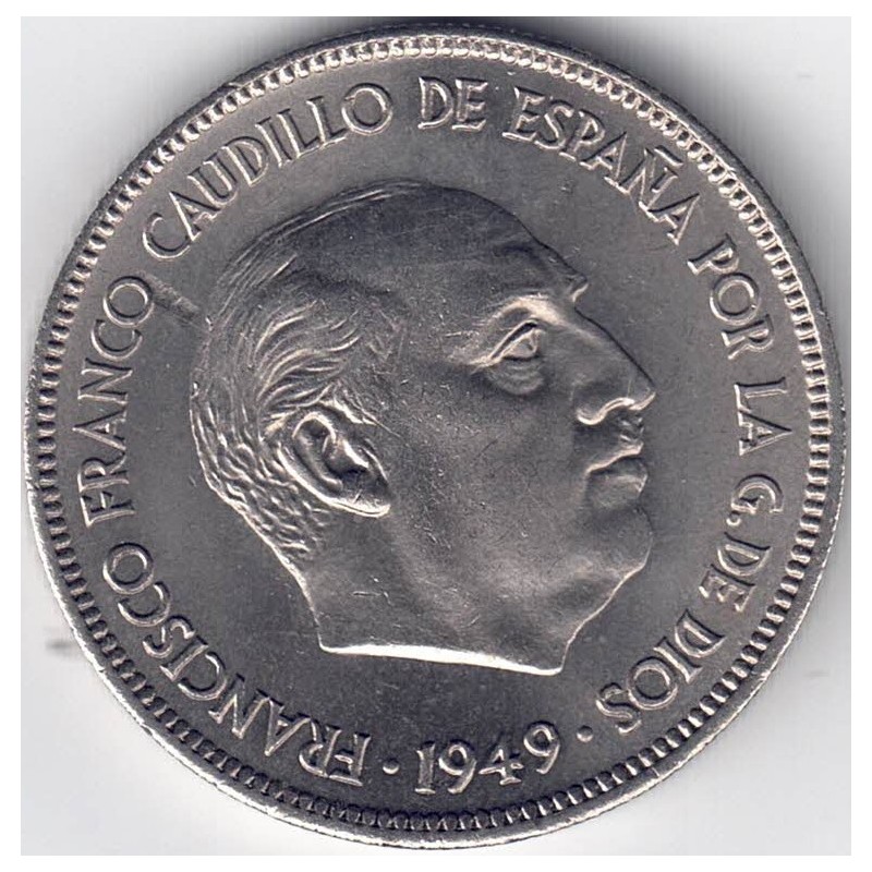 1949*50. 5 Pesetas Franco